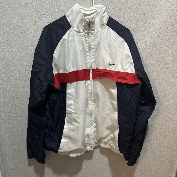 Nike Other - VTG Nike Athletic Dept Windbreaker Jacket Red White Blue Mens XL 2000s Y2K